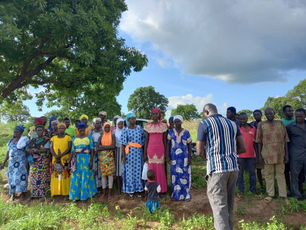 Local farmers receiving training 